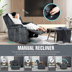 LEVELEVE Retro Rocking Recliner Chair, Massage Rocker Recliner Chair - Image 4