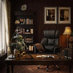 Ergonomic Office Chair with Footrest, Criss Cross Legged Desk Chair with - Image 2