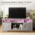 Casaottima TV Stand for 65 Inch TV, Farmhouse Entertainment Center - Image 2