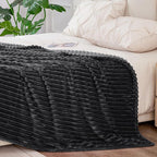 BEDELITE 3D Ribbed Jacquard Black Blankets Queen Size - Image 6