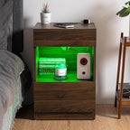 HOMMPA Set of 2 Open Shelf LED Nightstands - Image 8