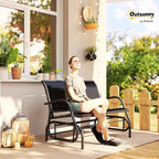 Outsunny 2-Person Outdoor Glider Bench, Patio Double Swing Rocking Chair - Image 2