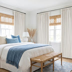 Ivory White Pleated Blackout Curtains 126 Inches Long 2 Panels | Memory Shape - Image 8