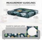 8Pcs Outdoor Cushion Covers, Elastic Patio Cushion Covers | Washable, - Image 2