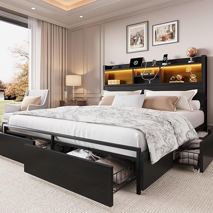 LARMACE King Size Bed Frame by LARMACE