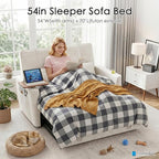 54'' Sleeper Sofa Bed, Convertible Pull Out Couch Futon - Image 3