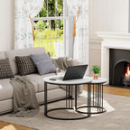 Garden 4 you Coffee Table Faux Marble Nesting Table - Image 4