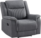 Lexicon Manual Recliner Chair, Polished Microfiber Reclining Sofa Chair - Image 7
