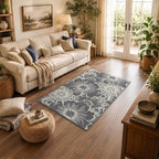 Findosom Washable Area Rug 3x5, Non Slip High-Low Textured Floral Rugs - Image 9