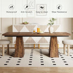 LITTLE TREE Dining Table for 4-6 People, Wooden Table, Rectangle Furniture - Image 7