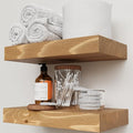 BAOBAB WORKSHOP Natural Wood Floating Shelves by BAOBABWORKSHOP