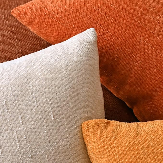 Set of 4 Soft Textured Decorative Throw Pillow Covers 12x20 Inch Cozy Farmhouse - Image 6