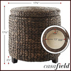 Casafield 17" Round Storage Ottoman - Image 3
