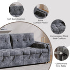 Convertible Sleeper Sofa Bed, 86 Inch Chenille Pull Out Couch - Image 3