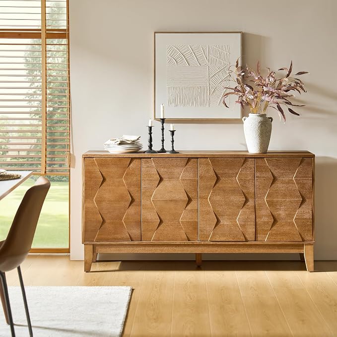 HULALA HOME Mid Century Sideboard Buffet Cabinet by HULALAHOME