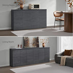 SICOTAS Buffet Cabinet with Storage Accent Sideboard Modern Credenza with Doors - Image 6