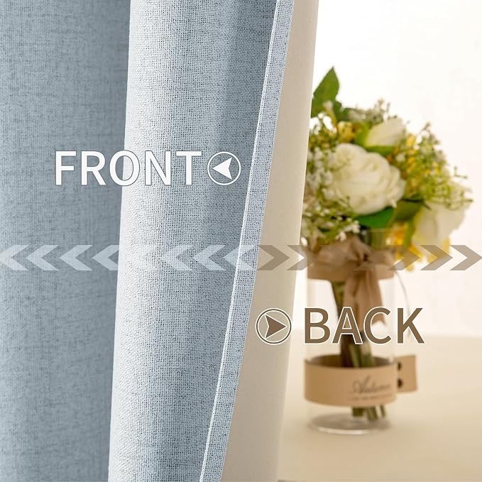 MIULEE 100% Blackout Linen Curtains - Image 6