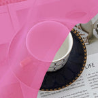 Hot Pink Sheer Curtains for Bedroom Living Room 72 Inches Long 2 Panels Set - Image 9