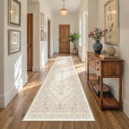 Runner Rug 2x10, Washable Rugs for Entryway Rug, Cream/Beige | Non Slip Kitchen - Image 5
