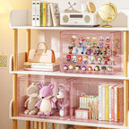 Clear Pink Acrylic Figure Display Case - Image 3