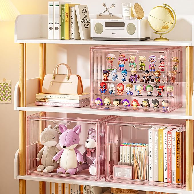 Clear Pink Acrylic Figure Display Case - Image 3