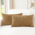 CaliTime Decorative Couch Throw Pillow Covers 20 X 12 Inches Apricot Brown | by CaliTime