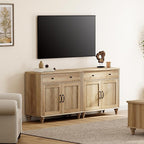 WAMPAT Farmhouse TV Stand for 75 inch TV - Image 2