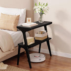 Set of 2 Solid Wood End Table, 2-Tier Side Table - Image 7