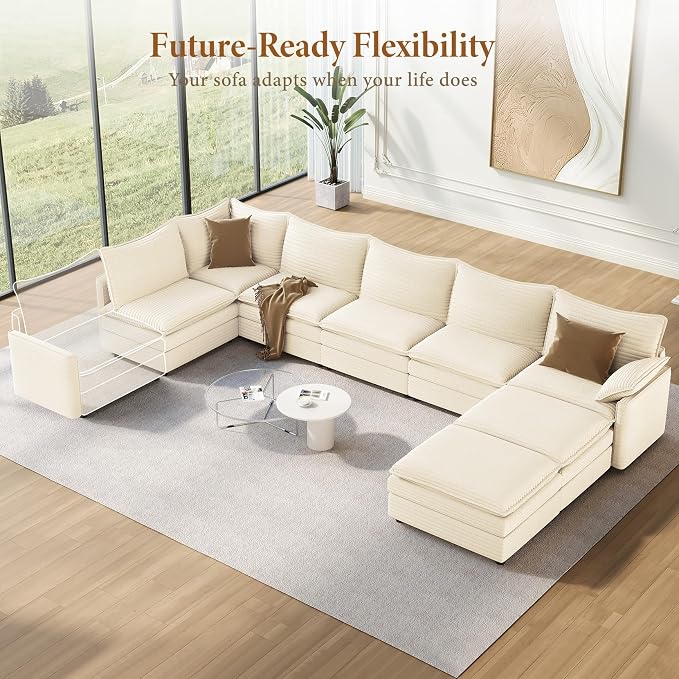 Vesgantti Large Modular Sectional Sofa, Big Comfy Cloud Couch - Image 8