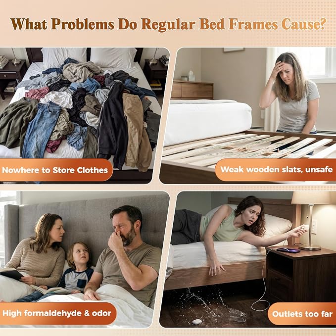 PRAISUN Bed Frame Queen Size - Image 8