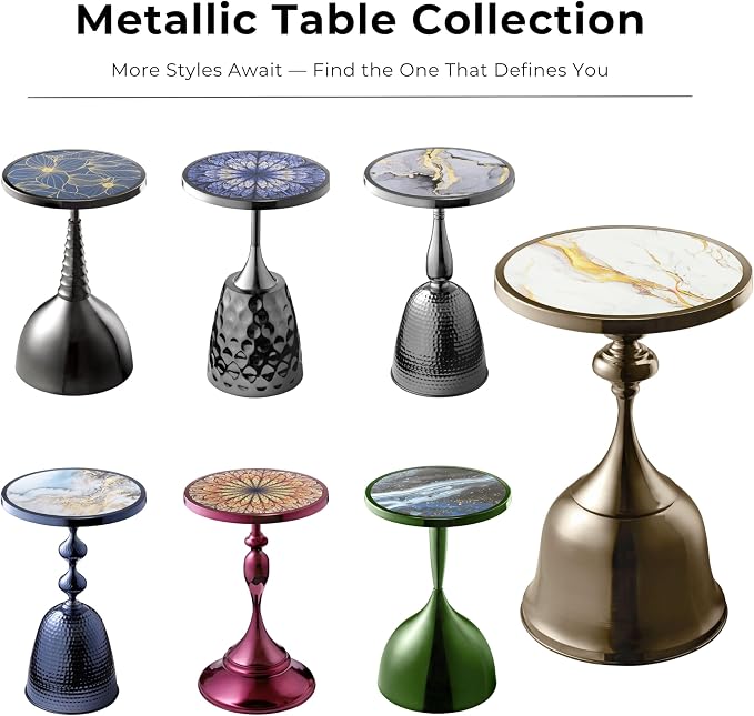 Homes: Inside + Out Halric Modern 24" Tall Round End Table - Image 8