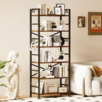 Homeiju 6 Tier Bookshelf, Industrial Bookcase - Image 6