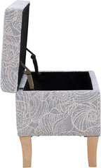Linon Stone Upholstered Storage Stephanie Ottoman - Image 12