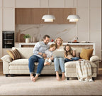 LINSY HOME 157" Modular U-Shaped Sectional Sofa, 4-Seat Corduroy Modern Cloud - Image 7