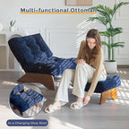 MAXYOYO Accent Chair with Ottoman Adjustable Backrest, Tufted Living Room Chair - Image 5