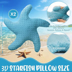 Fumete Starfish Pillow Beach Starfish Shaped Throw Pillows 20'' Stuffed Animal - Image 2