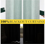 NICETOWN 100% Absolutely Blackout Linen Curtains - Image 4