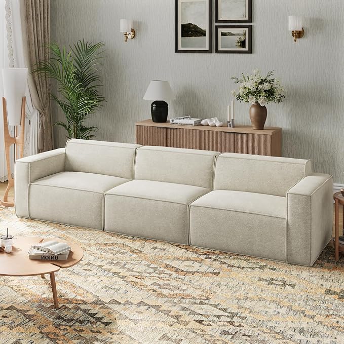 Novilla 117.7" Modular Sectional Sofa, No Assembly Cloud Sectional Couch by Novilla