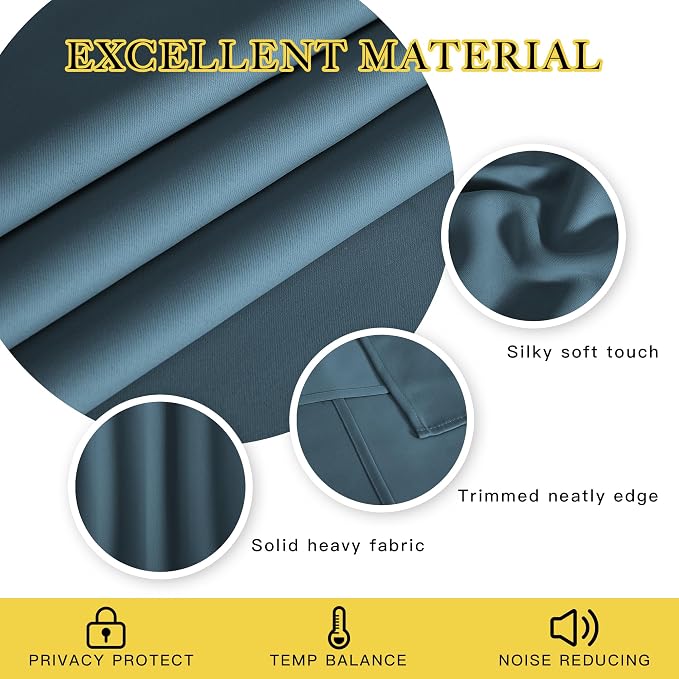 NICETOWN Blackout Doorway Curtain Drape 78 inch Long - Image 2