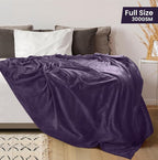 Utopia Bedding Ultra Soft Fleece Bed Blanket Full Size Purple | Microfiber - Image 2