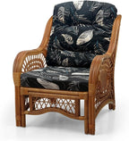 Malibu Lounge Living Accent Armchair Natural Rattan Wicker Handmade Design - Image 3