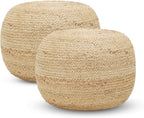 · REDEARTH · Jute Circular Pouf Ottoman by REDEARTH