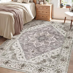 SERISSA 4x6 Washable Non Slip Boho Area Rug by SERISSAHomeDecorCollection