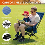 Armless Rocking Camping Chair for Adults, Portable Folding Outdoor Rocker - Image 4