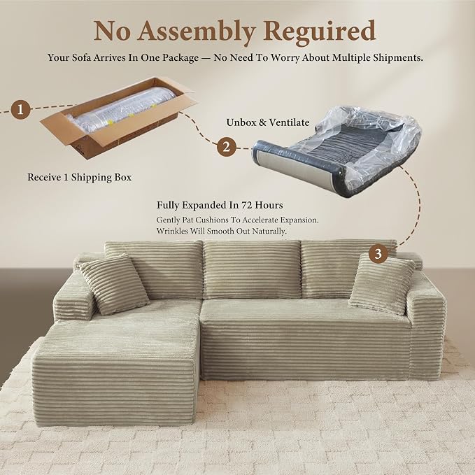 96" Sectional Couches for Living Room Cloud Couch Sofa - Image 7