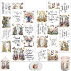 4 Sheets Rub on Transfers for Crafts, Gardens and Butterflies Furniture by Dorsbaby