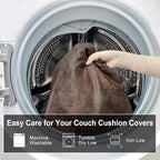 ANARACHON Leather Look Couch Cushion Covers Sofa Seat Slipcovers Sets Couches - Image 9