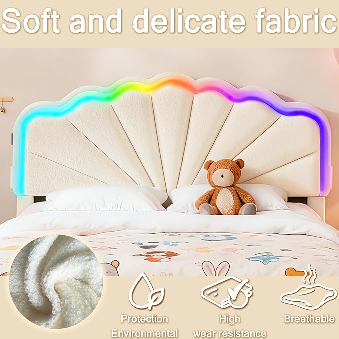 White Upholstered Bed Children’s Bed - Image 5