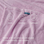 Bedsure GentleSoft Fleece Blankets Queen Size Lilac Lavender - Image 3