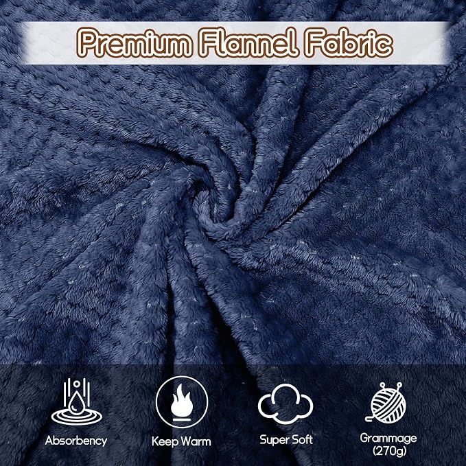 4 Pack Fleece Throw Blankets 50x60 Inches - Image 3